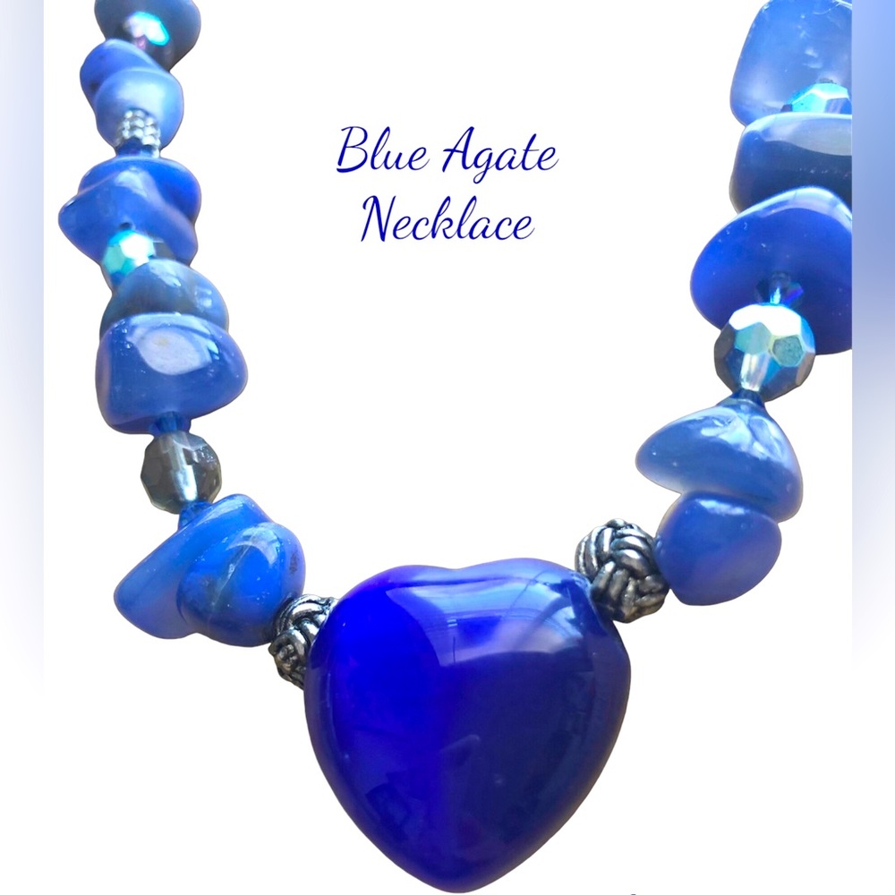 🆕 Blue Agate Necklace